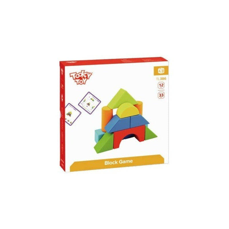 Block Game Encastre Piezas Madera Tooky Toy Ft717