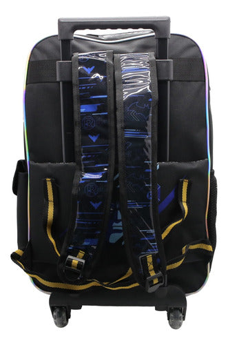 Mochila Con Carro Batman Con Luz Lj383 Dc Original 18''