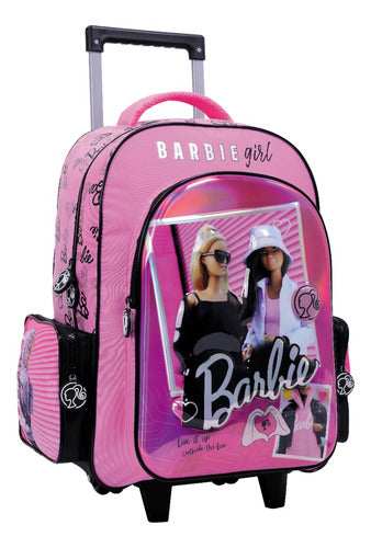 Mochila Con Carro Barbie 18'' Lic. Original 35620