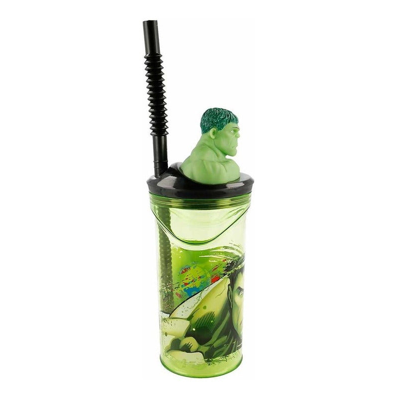 Vaso Hulk Con Figura En 3d Licencia Original Sp466