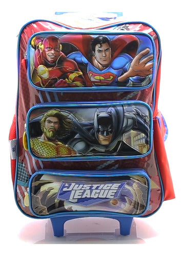Mochila Con Carro Liga De La Justicia Lj392 Original 18''
