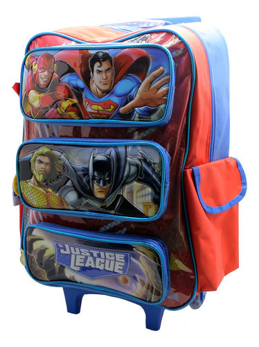 Mochila Con Carro Liga De La Justicia Lj392 Original 18''