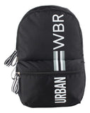 Mochila De Espalda Urbana 17'' Wabro 11039 Color Negro Diseño De La Tela Lisa