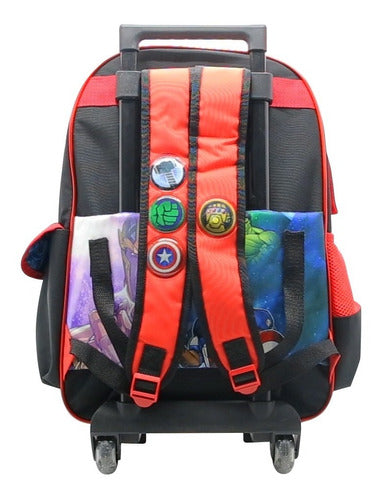 Mochila Con Carro Avengers Vengadores Sp589 Original 18''