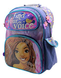 Mochila Escolar La Sirenita Disney Dream Color Violeta Diseño De La Tela Liso