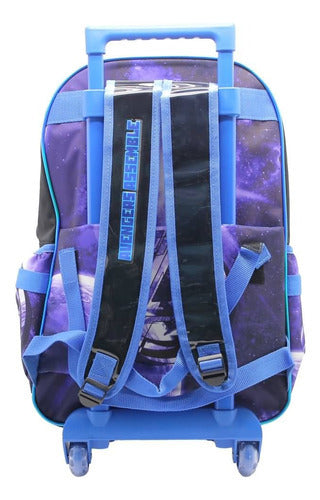 Mochila Escolar Avengers Marvel Iron Man Hulk Poder Carro Color Azul Diseño De La Tela Liso