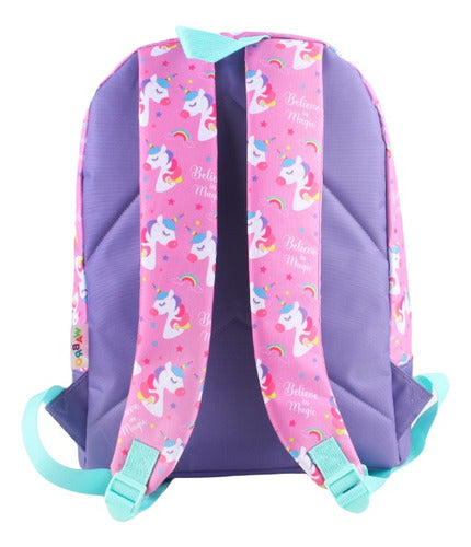 Mochila De Espalda Unicornio 17'' Wabro 11054