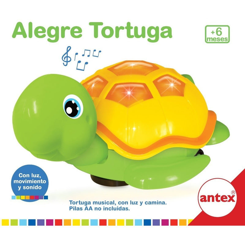 Tortuga Musical Con Luz Y Movimiento Original Antex