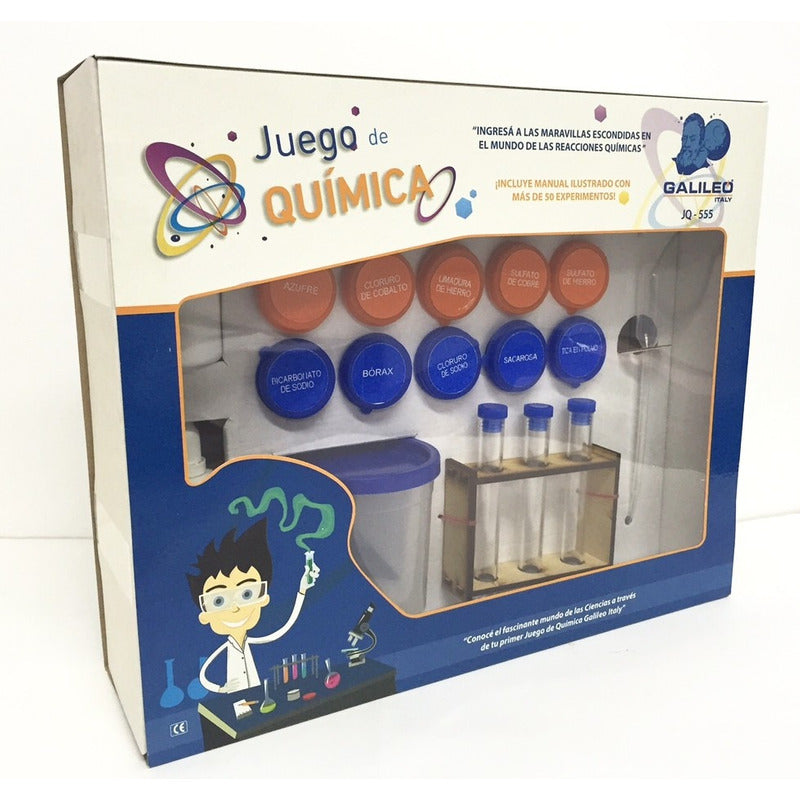 Juego De Quimica Galileo Incluye Manual 50 Experimentos