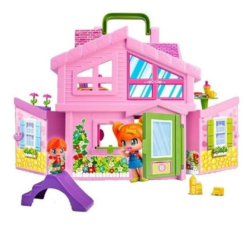 Pinypon Playset Maletin Casa Rosa C/accesorios Orig 17012