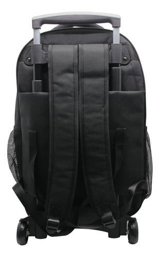 Mochila Con Carro Negro Liso 20'' Ck662 Original Cresko