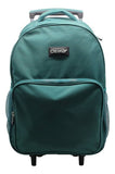 Mochila Con Carro Verde Liso 20'' Ck766 Original Cresko