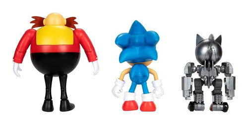 Muñeco Sonic Pack X3 Articulada 10cm Original