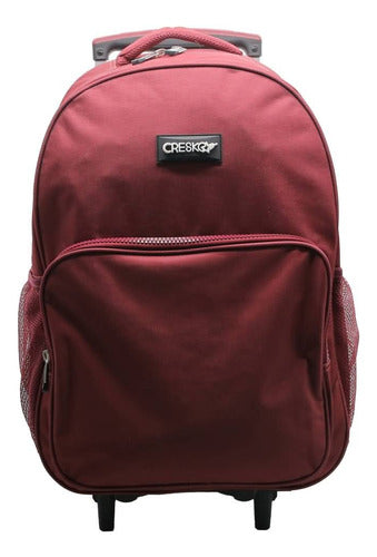 Mochila Con Carro Bordo Liso 20'' Ck771 Original Cresko