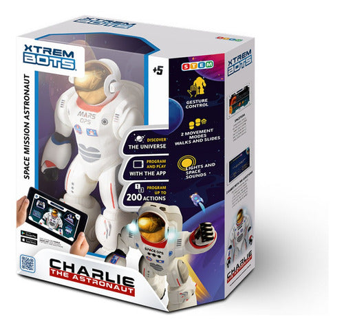 Robot Astronauta Charlie Con Luz Y Sonido Xtrem Bots 67004