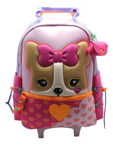 Mochila Con Carro Simones C/monedero Si922 Original 18''