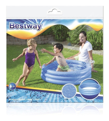 Pileta Inflable Redonda Tres Anillos 102 X25cm 51024 Bestway