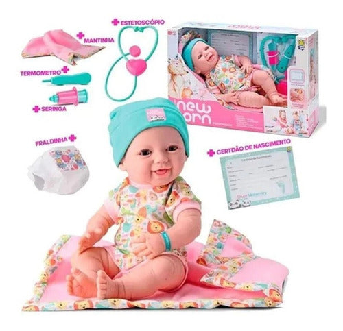 Muñeca Bebe Recien Nacido Set De Maternidad Ikdiv075