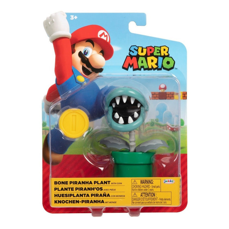 Muñeco Super Mario Huesiplanta Figura Articulada 10cm 40457