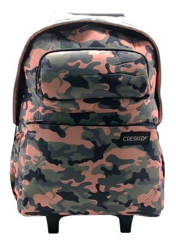 Mochila Escolar Camuflada Carro Primaria Original Cresko 621