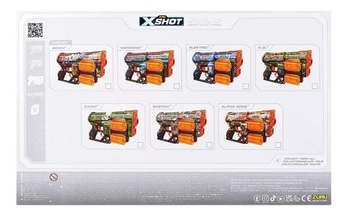 Pistola X-shot Skins Con 12 Dardos Original Zuru 7299