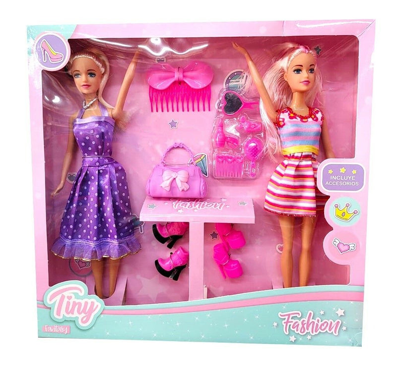 Muñeca Tiny Fashion Con Accesorios Sebigus 53465