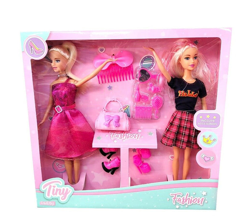 Muñeca Tiny Fashion Con Accesorios Sebigus 53465
