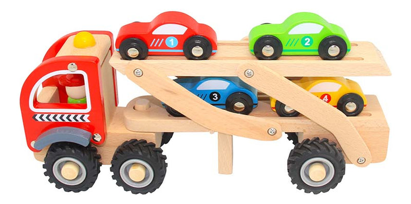 Camion Transportador De Autos De Madera Fl596