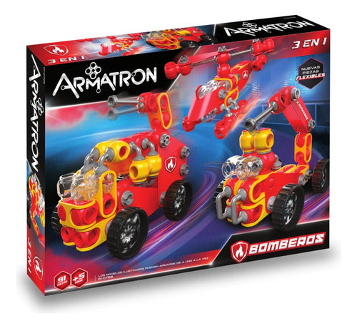 Armatron Bomberos Con 91 Piezas Original Dimare 0768