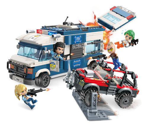 Auto Set Policias Bloques P/armar 1935 Qman