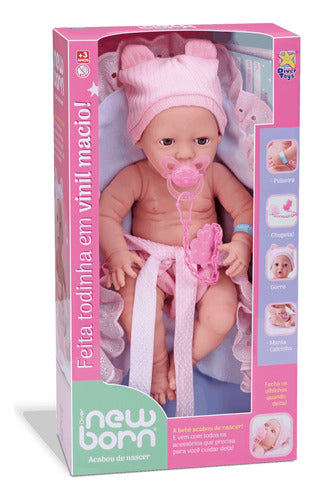 Muñeca Bebe Recien Nacido Mantita Y Gorrito Ikdiv092