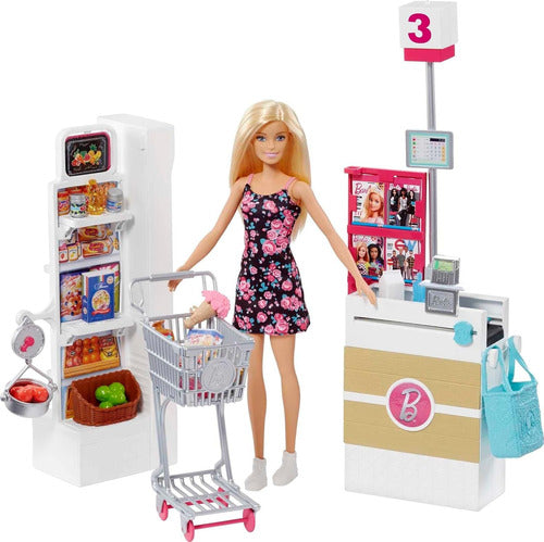 Barbie Muñeca Vamos Al Supermercado Orig.mattel Frp01