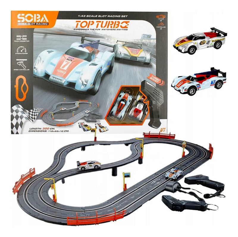 Pista De Carreras Soba Slot Racing Turbo Puente Autos C/luz