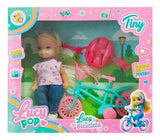 Muñeca Tiny Lucy Pop Con Bicicleta Sebigus 54909