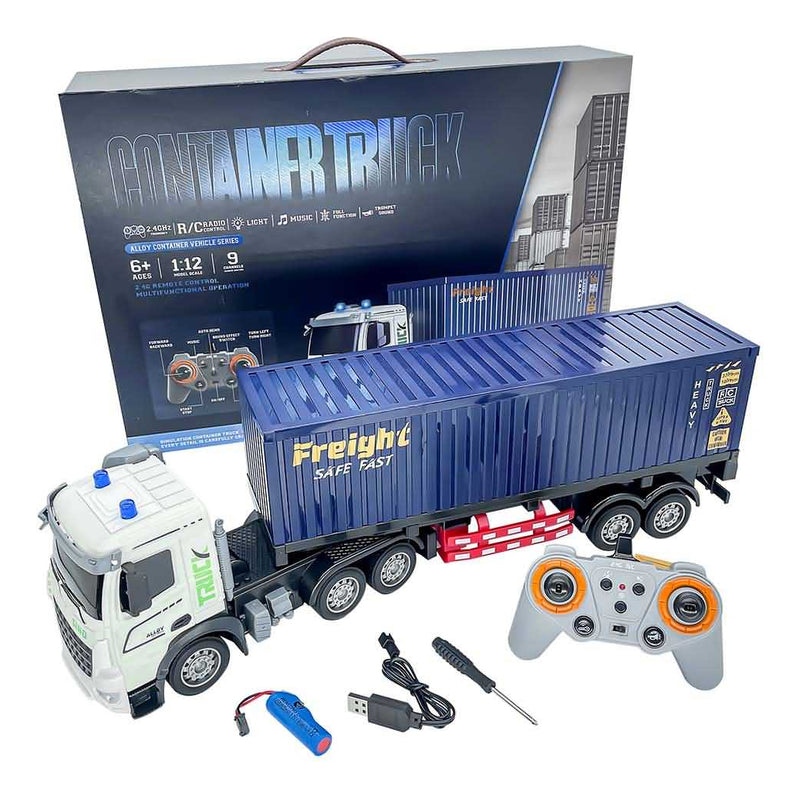 Camion Contenedor A Radio Control Con Luz Sonido 1:12 Ft998