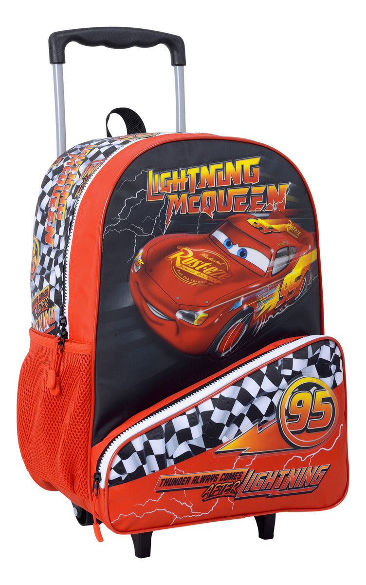 Mochila Cars Con Carro 16 Wabro 43163