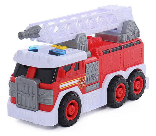 Camion De Bomberos Con Luz Y Sonido Motor Rush 32cm Ik0502