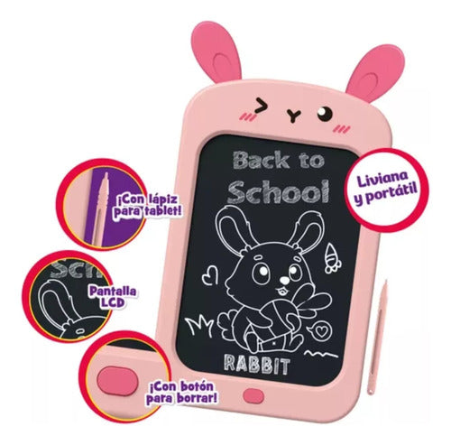 Tablet Magic Conejo Juliana Y Julian Pantalla Lcd Con Lapiz