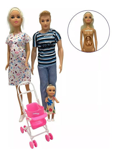 Muñeca Tiny Embarazada Y Su Familia Sebigus 53866