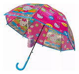 Paraguas Infantiles De Hello Kitty Wabro Cod.20133 Color Rosa Chicle Diseño De La Tela Helo Kitty