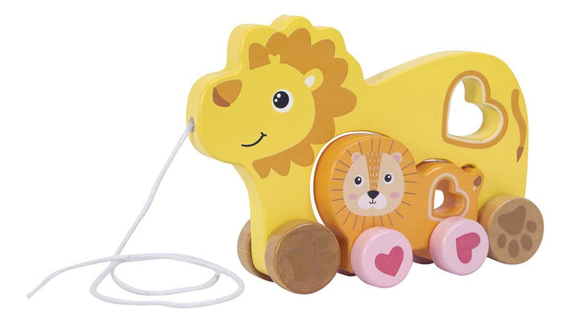 Leon De Arrastre Madera Con Juego De Encastre Fl591