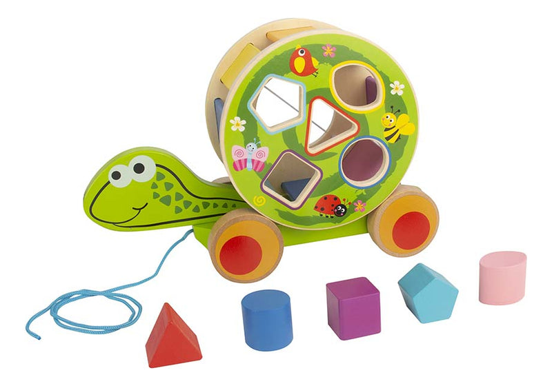 Tortuga De Arrastre Madera Con Juego De Encastre Fl589