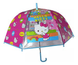 Paraguas Infantiles De Hello Kitty Wabro Cod.20133 Color Rosa Chicle Diseño De La Tela Helo Kitty