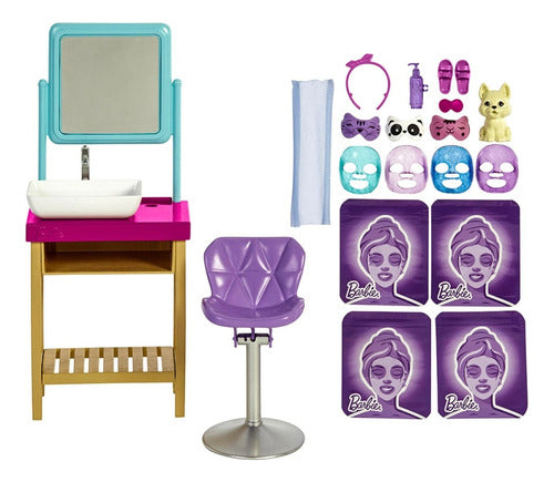 Barbie Muñeca Dia De Spa Mascarillas Orig.mattel Hcm82