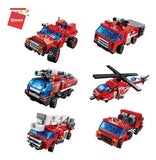 Bomberos Set Transformers Bloques P/armar 1416 Qman