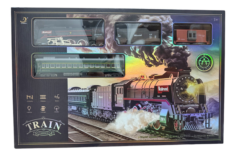 Tren A Bateria De Pasajeros Y Carga Con Luz Efecto Humo Usb