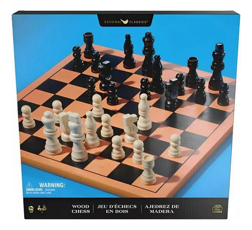 Ajedrez Con Piezas Madera Spin Master 98367b