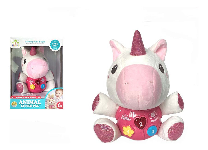 Peluche Unicornio Interactivo Con Luz Y Sonido Fl243