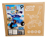 Triciclo Go! Azul Con Barra Arrastre Rondi 3020