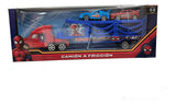 Camion A Friccion Spiderman C/2 Autos 37cm 54390